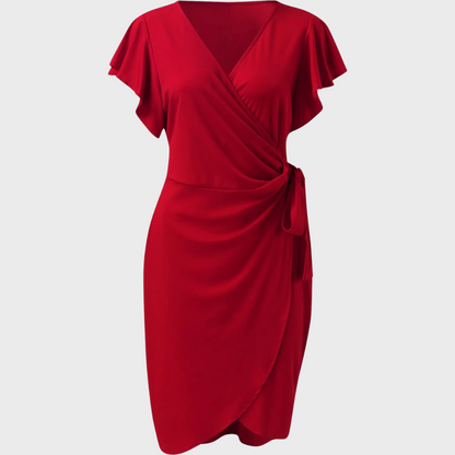 Lightweight Summer Dress with Short Sleeves - Sofia-Black-S-Nora Luxe