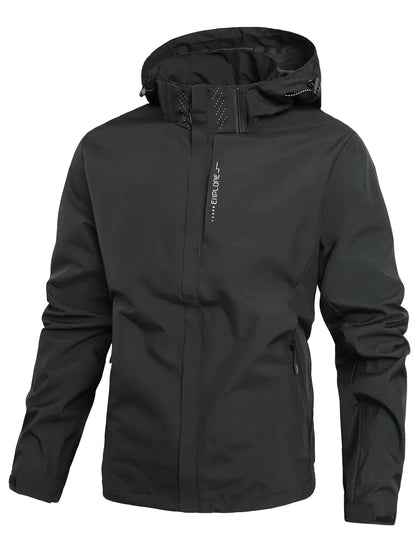 Lightweight Waterproof Jacket for Men - Finn-Black-XS-Nora Luxe