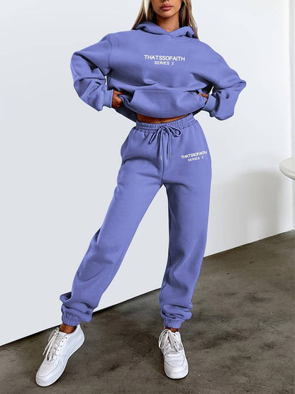 Soft Women's Sweatpants Hoodie Outfit Set