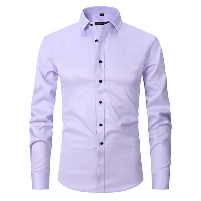 Slim Fit Men's Dress Shirt - Comfortable Office Wear