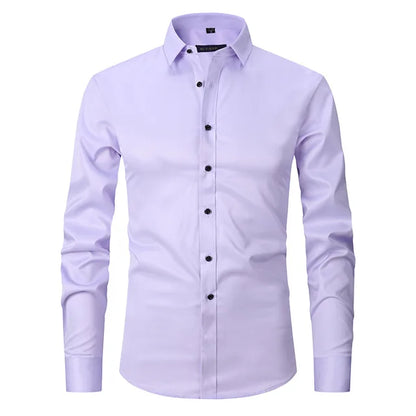 Slim Fit Men's Dress Shirt - Comfortable Office Wear