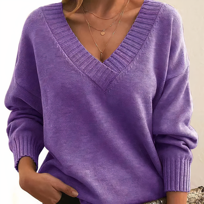 Soft Premium Cashmere Women's V-Neck Sweater