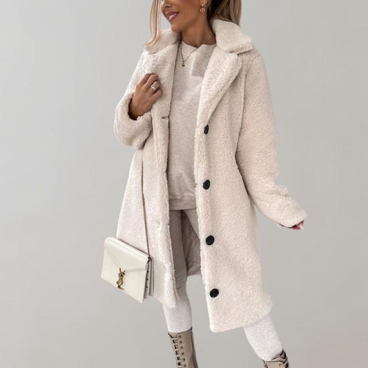 Warm Faux Fur Parka Coat for Ladies - Pexav