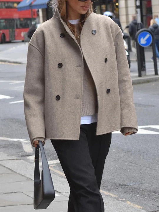 Relaxed Fit Women's Button Front Jacket