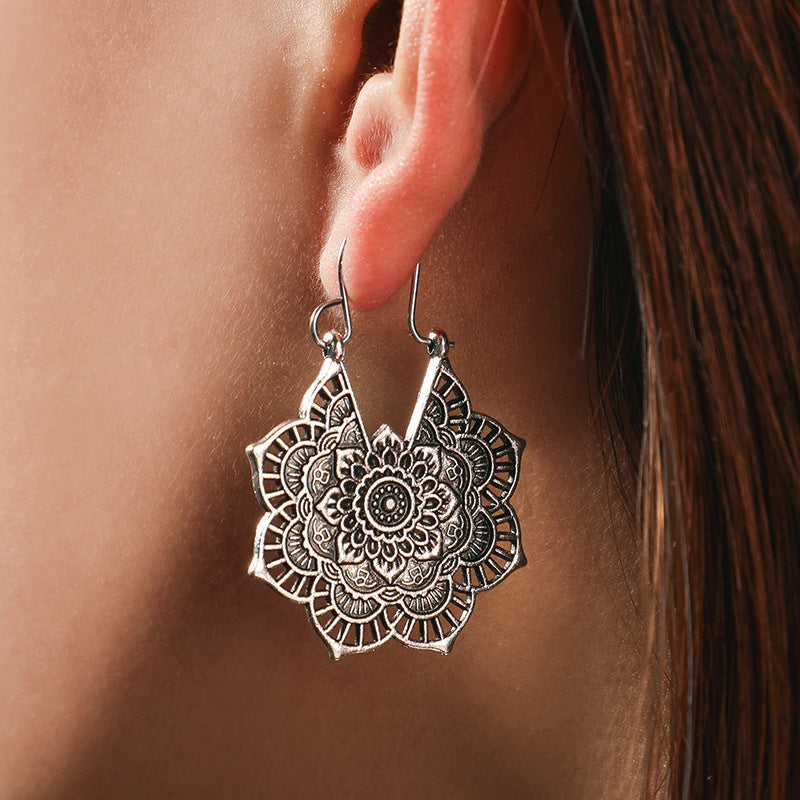 Bohemian Floral Drop Earrings - Pexav