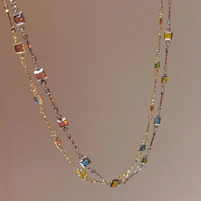Beautiful Pendant Necklace with Colorful Gemstones - Pexav