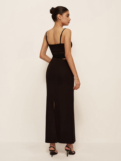 Affordable Deep V Neck Wrap Dress