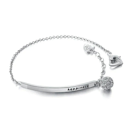 Sparkling Sterling Silver Good Luck Bracelet - Pexav