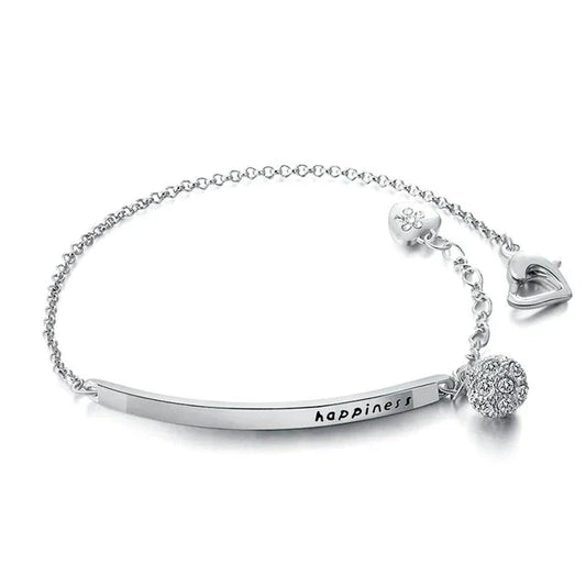 Sparkling Sterling Silver Good Luck Bracelet - Pexav