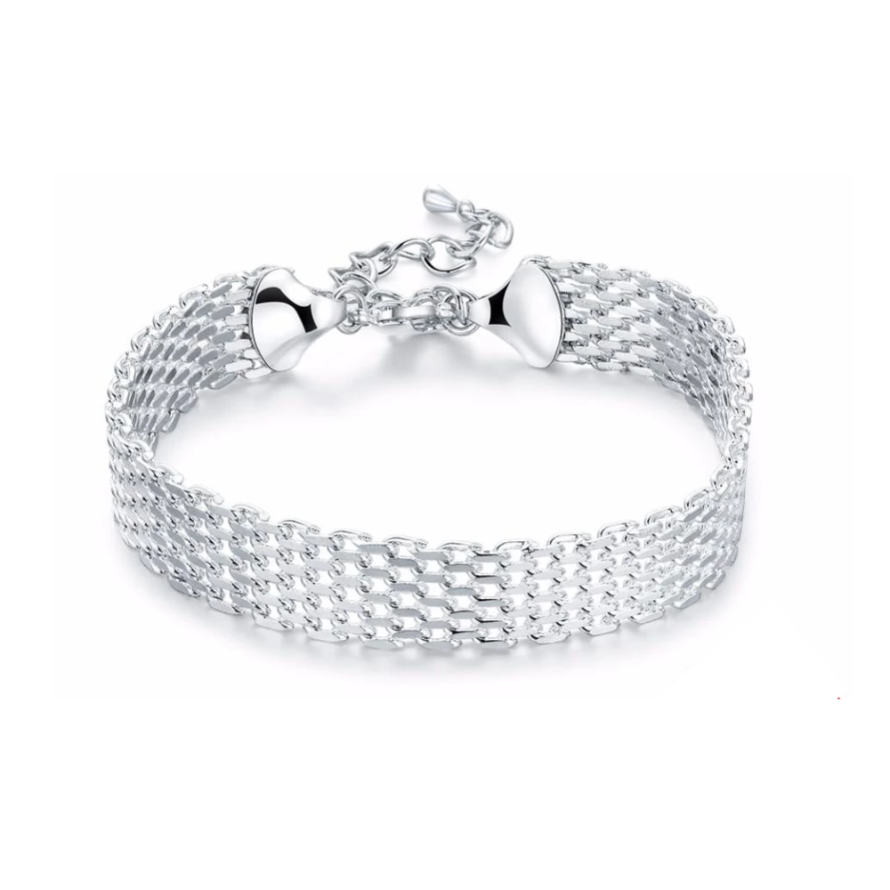 Stylish Silver Plaited Good Luck Charm - Pexav