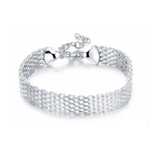 Stylish Silver Plaited Good Luck Charm - Pexav
