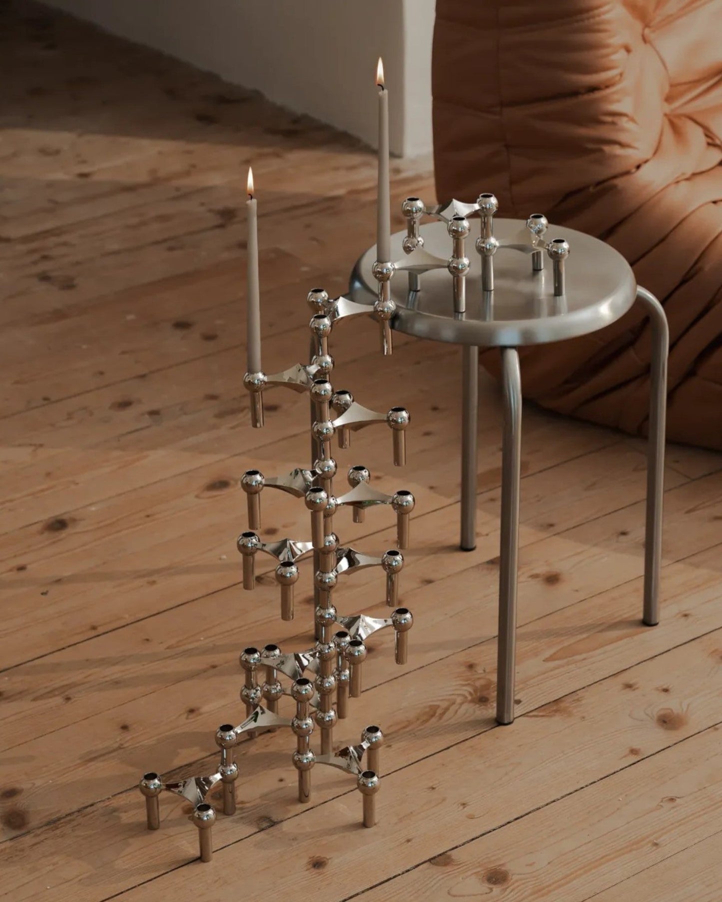 Unique Metal Candle Holder for 3 Candles