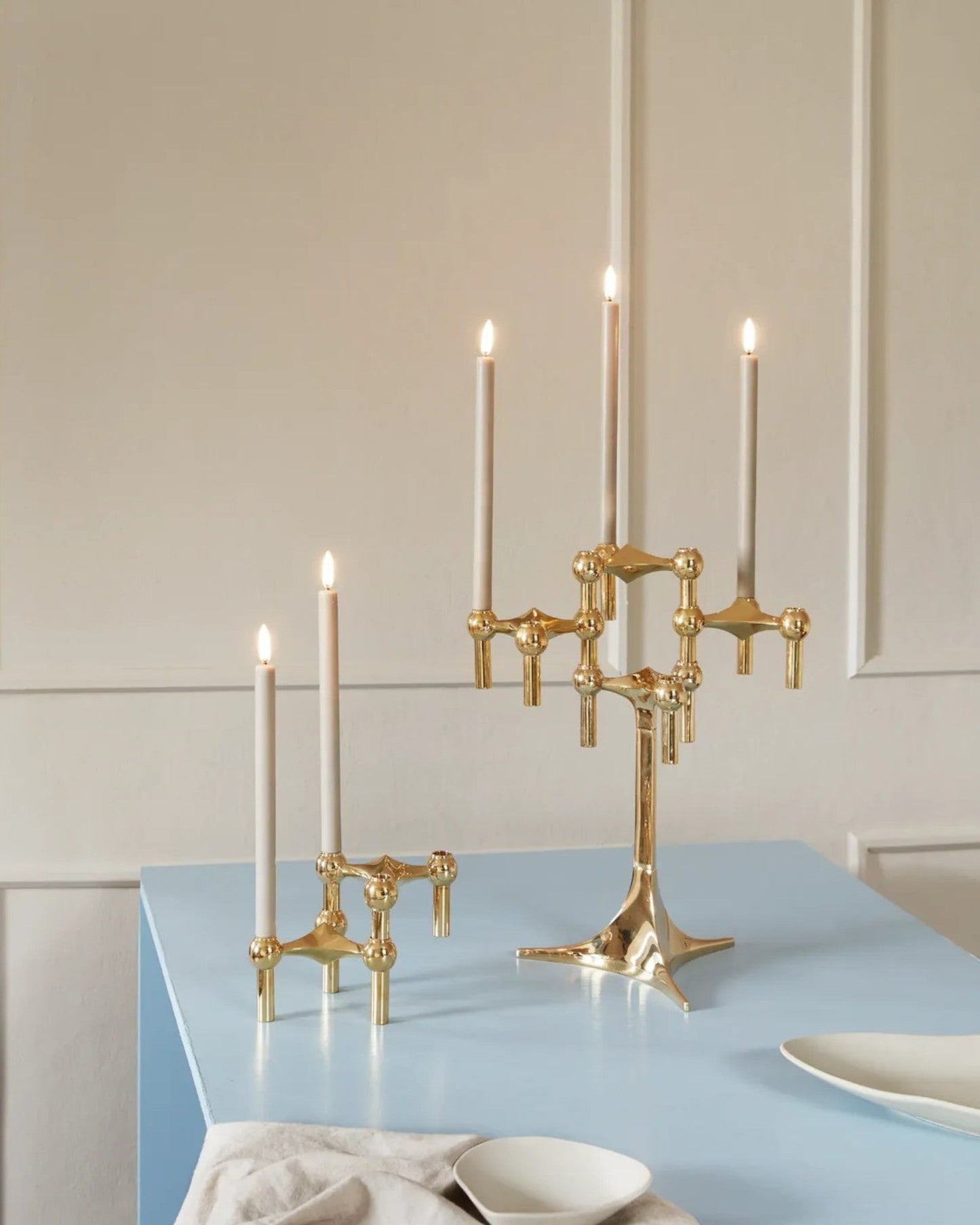 Unique Metal Candle Holder for 3 Candles