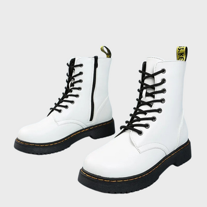 Luna Women's Boots-White-5-Nora Luxe