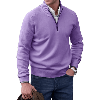 Luxurious and Comfortable Men's Sweater - Logan-Purple-M-Nora Luxe