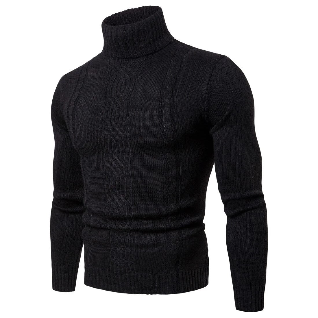 Luxurious men's sweater - AlpineEdge-Black-S-Nora Luxe