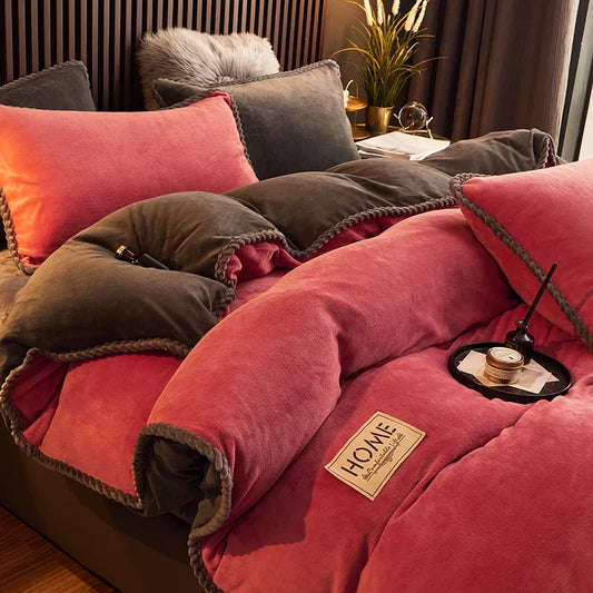 Soft Velvet Fleece Bedding Set - Pexav