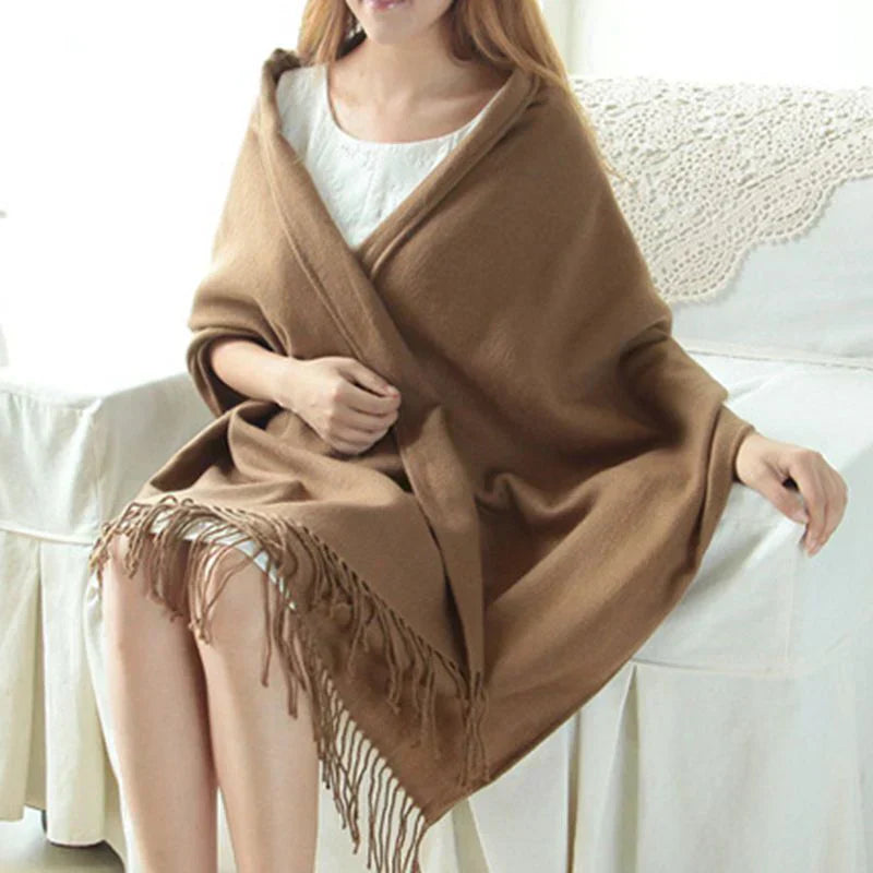 Luxury Cashmere Ladies Scarf - Marlowe-Brown-Nora Luxe