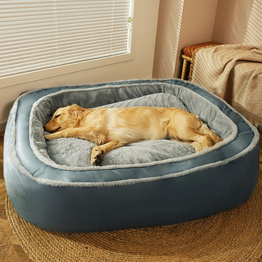 Plush Pet Bed with Washable Cover - Pexav