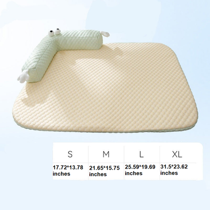 Luxury Dog Cooling Mat - ChillOut-Blue-S (17.32 x 13.78 inches)-Nora Luxe
