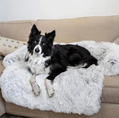 Luxury Dog Sofa Bed - PawLounge-Gray-S (35.43 x 29.53 x 5.91 inches)-Not Washable-Nora Luxe