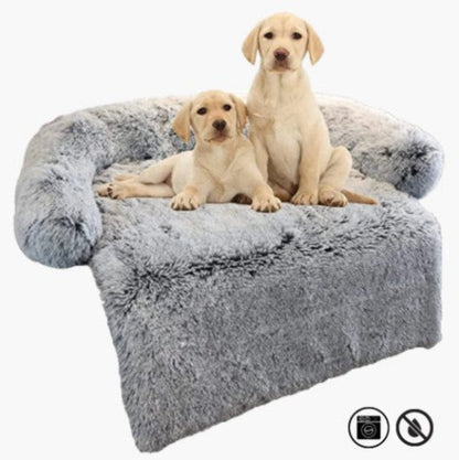 Luxury Dog Sofa Bed - PawLounge-Gray-S (35.43 x 29.53 x 5.91 inches)-Not Washable-Nora Luxe