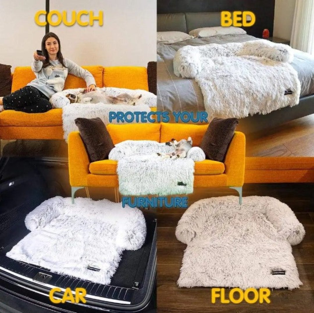 Luxury Dog Sofa Bed - PawLounge-Gray-S (35.43 x 29.53 x 5.91 inches)-Not Washable-Nora Luxe
