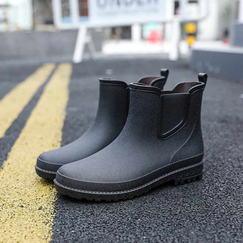 Waterproof Ankle Men's Rain Boots - Lucas Wet Walk - Pexav
