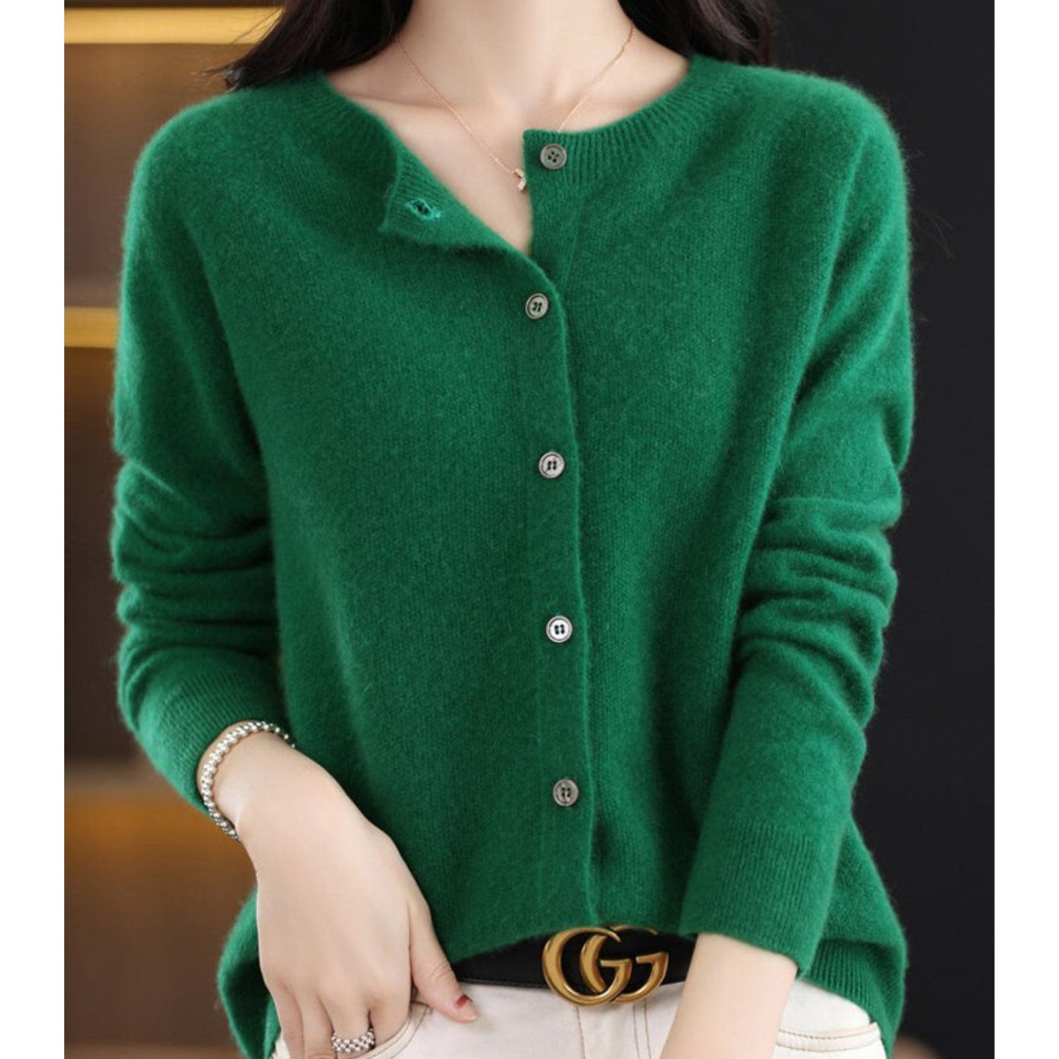 Luxury Ladies Waistcoat - Aurora-Dark Green-S-Nora Luxe