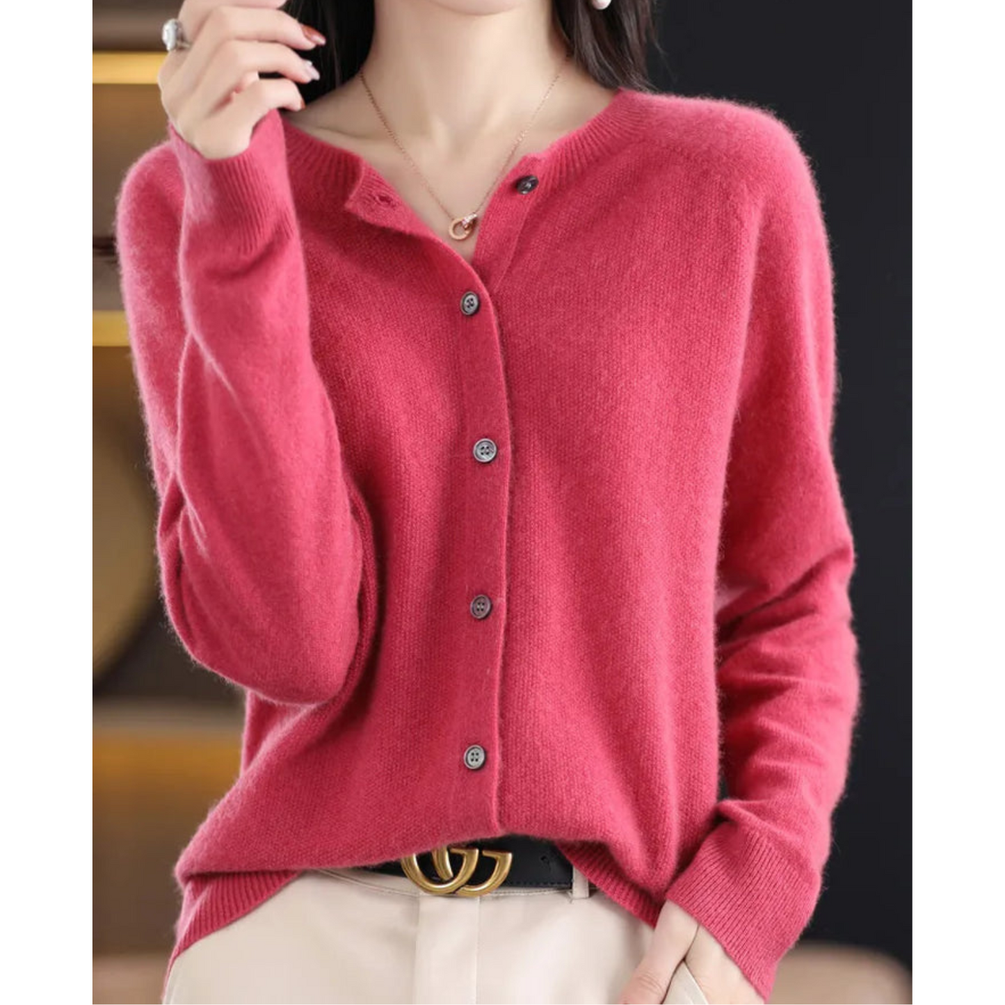 Luxury Ladies Waistcoat - Aurora-Dark Pink-S-Nora Luxe