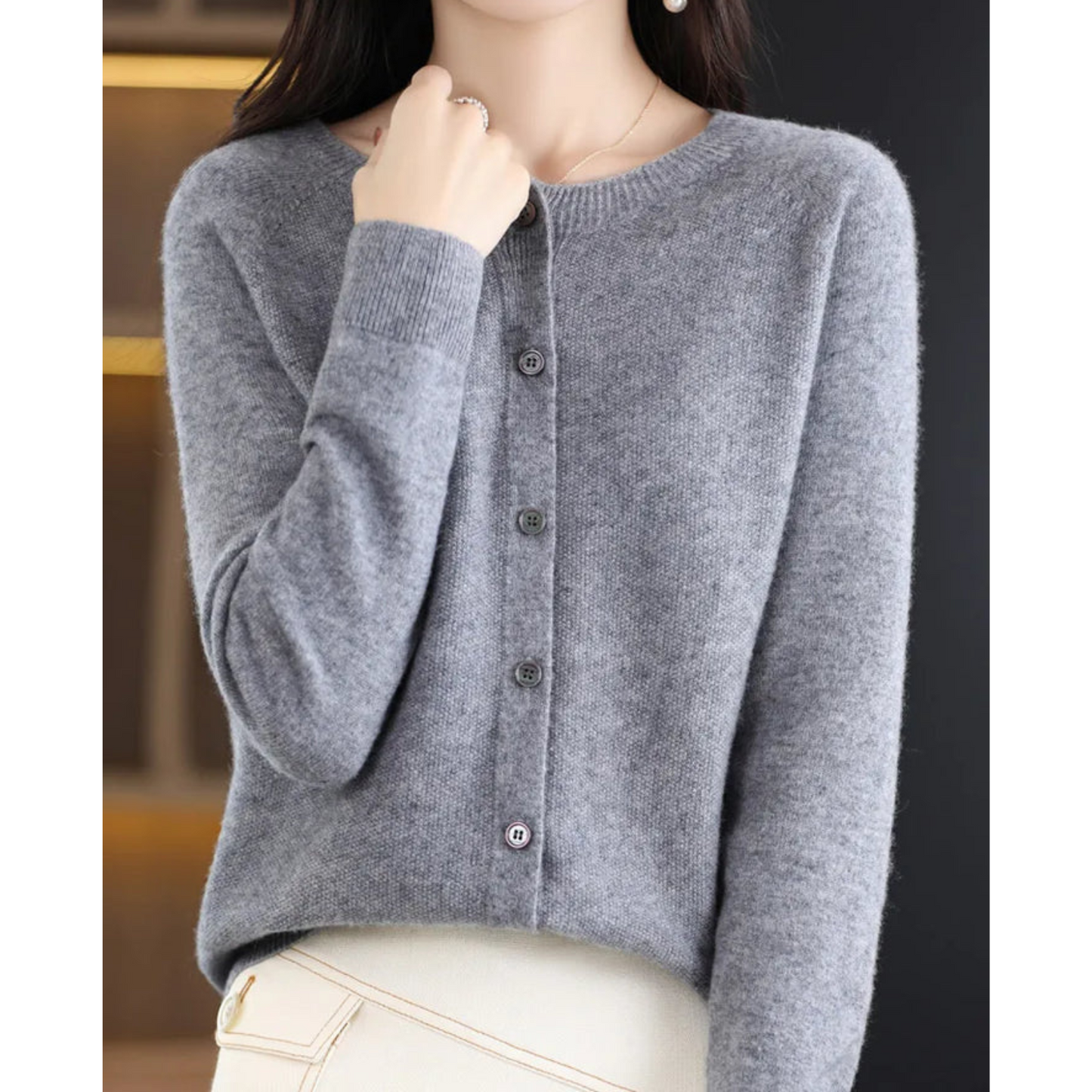 Luxury Ladies Waistcoat - Aurora-Gray-S-Nora Luxe
