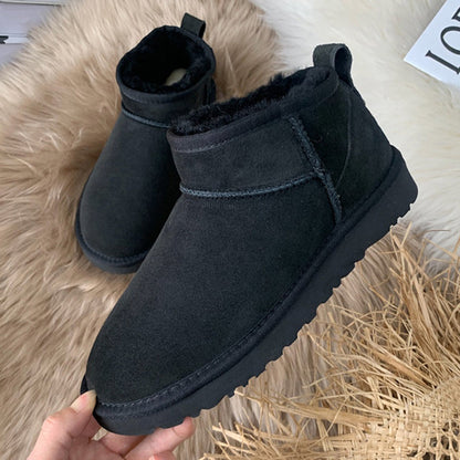 Warm Faux Fur Ankle Winter Boots - Pexav