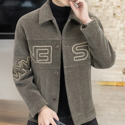 Luxury Men's Coat with Timeless Class - Bastien-Khaki-S-Nora Luxe