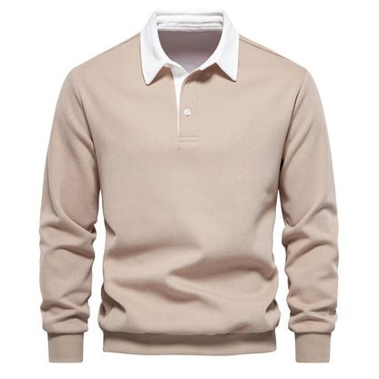 Luxury Men's Polo Sweater - Oliver-Beige-S-Nora Luxe