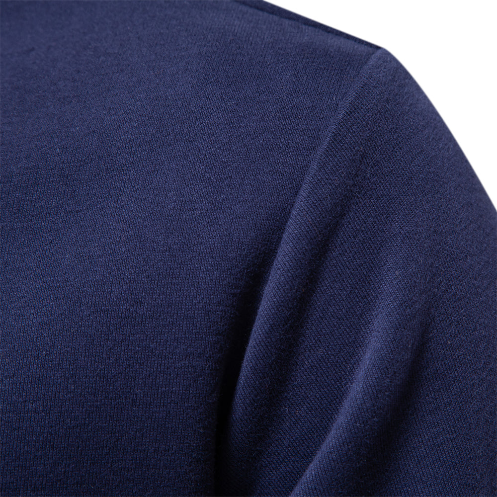 Luxury Men's Polo Sweater - Oliver-Dark Blue-S-Nora Luxe