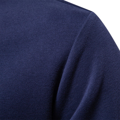 Luxury Men's Polo Sweater - Oliver-Dark Blue-S-Nora Luxe