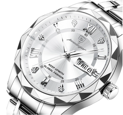 Luxury Men's Watch - Regalia-Silver / White-Nora Luxe