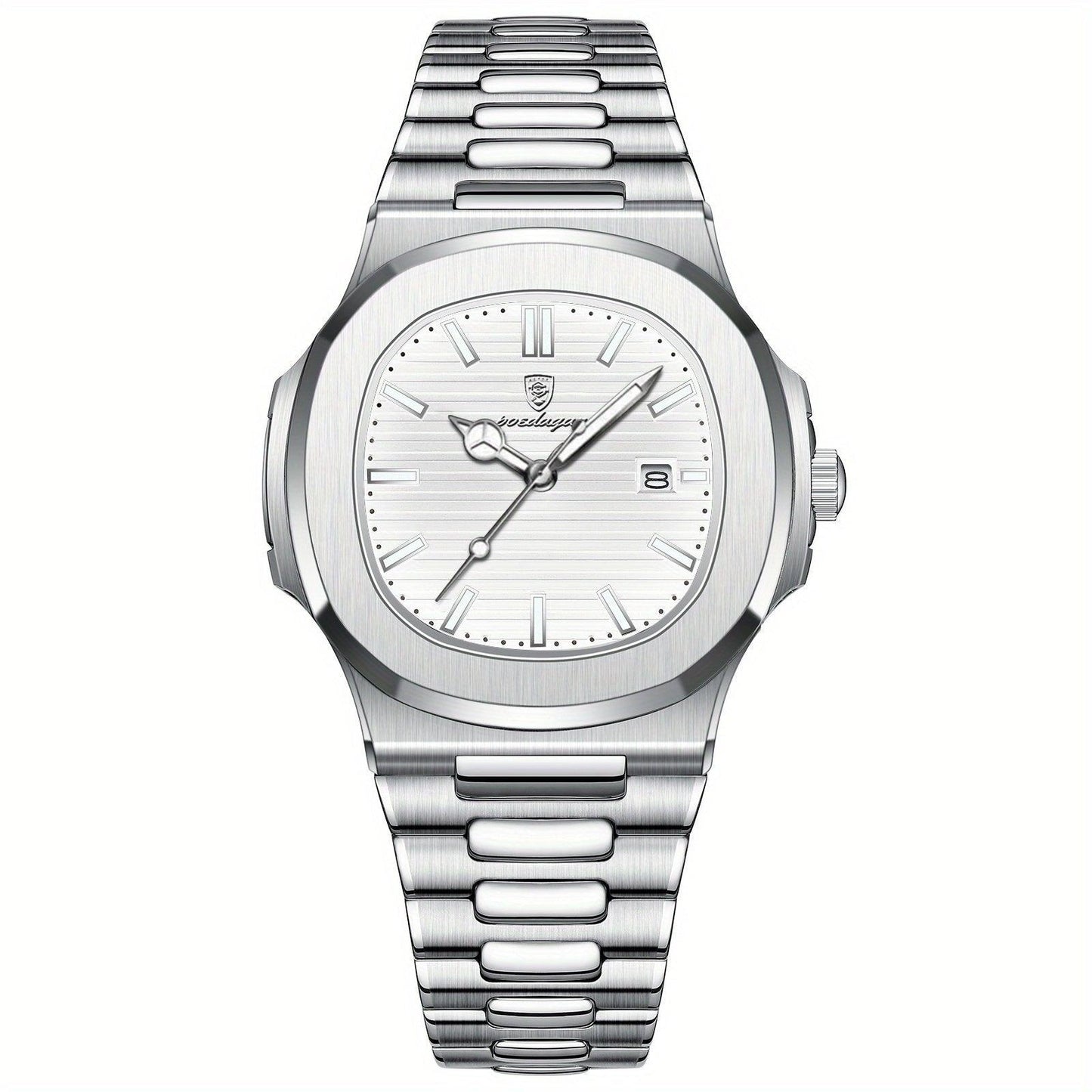 Luxury Men's Watch - Tempus-Silver / White-Nora Luxe