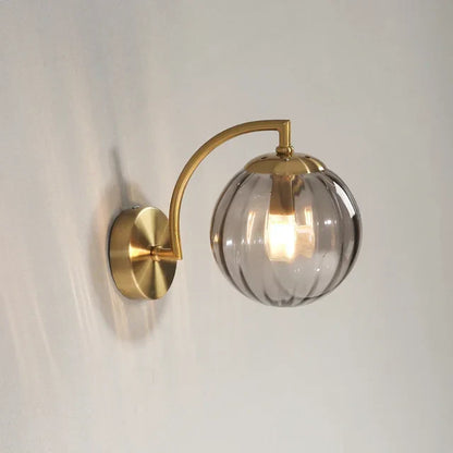Luxury Modern Wall Lamp Made of Glass - CrystalGlow-Smoke grey-Nora Luxe