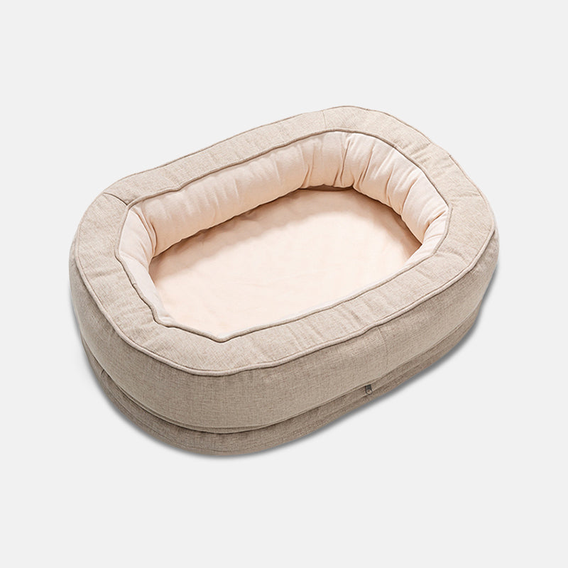 Luxury Orthopaedic Dog Bed - OrthoDonut-Cream-M-Nora Luxe