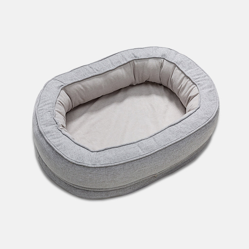 Luxury Orthopaedic Dog Bed - OrthoDonut-Gray-M-Nora Luxe