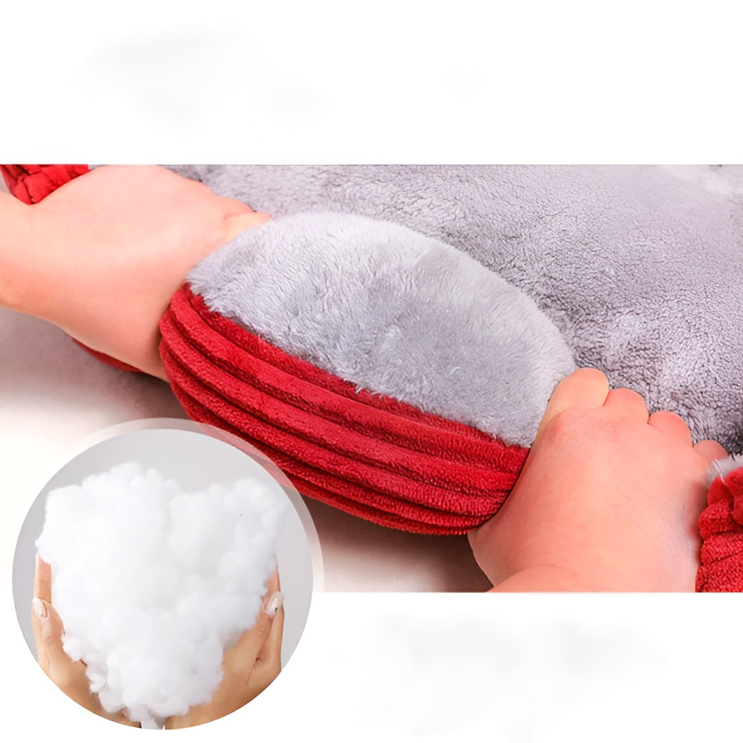 Luxury Orthopedic Plush Pet Bed - PlushNest-Red-XS (15.75 inches x 11.81 inches)-Nora Luxe