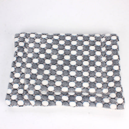Luxury Pet Blanket - CozyCompanion-Gray Circles-S (15.75x31.5 inches)-Nora Luxe