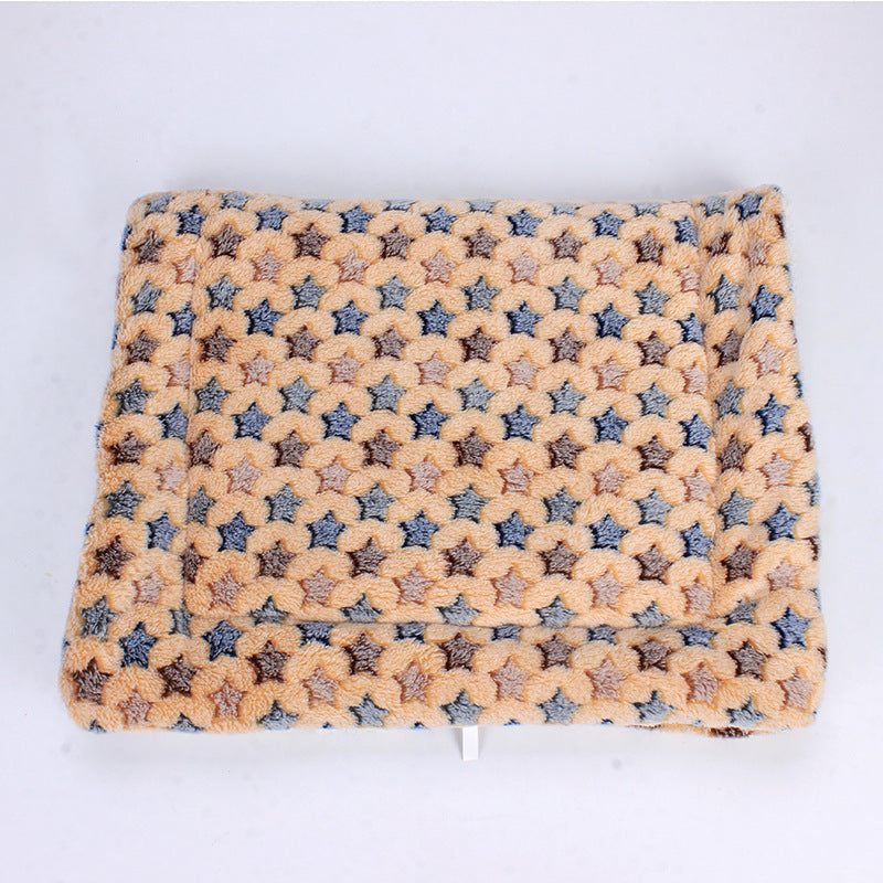 Luxury Pet Blanket - CozyCompanion-Khaki Stars-S (15.75x31.5 inches)-Nora Luxe