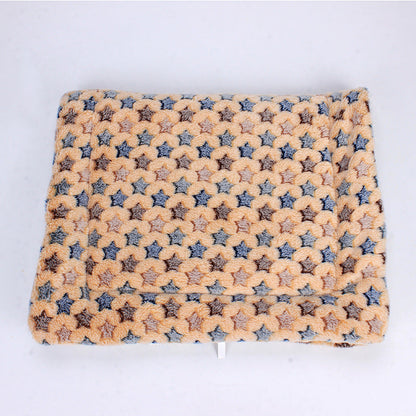 Luxury Pet Blanket - CozyCompanion-Khaki Stars-S (15.75x31.5 inches)-Nora Luxe