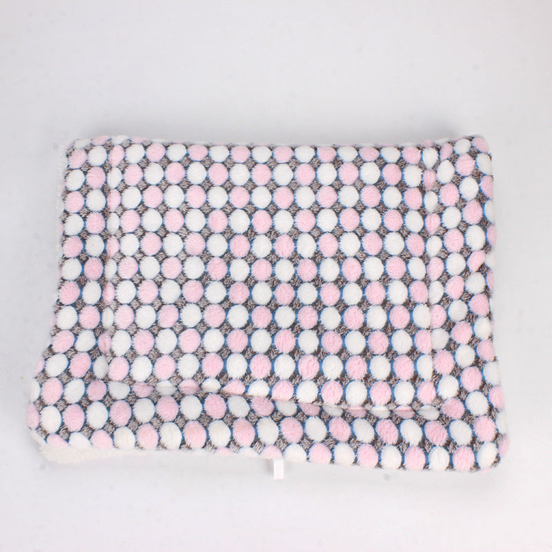 Luxury Pet Blanket - CozyCompanion-Pink Circles-S (15.75x31.5 inches)-Nora Luxe