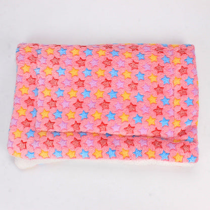 Luxury Pet Blanket - CozyCompanion-Pink Stars-S (15.75x31.5 inches)-Nora Luxe