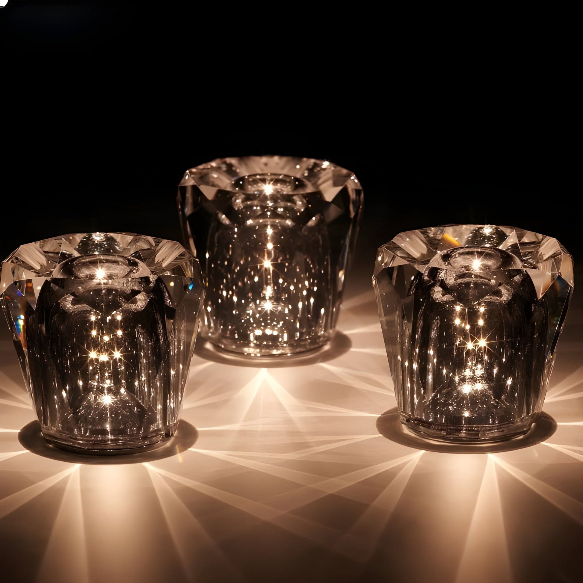 Luxury Rechargeable Diamond Crystal Table Lamp - Lumière Diamond-Acrux-Nora Luxe