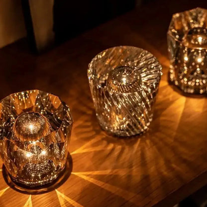 Elegant Crystal Charging Table Lamp - Pexav