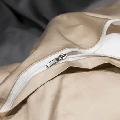 Luxury Satin Bedding Set 4-Piece - OpulenceSleep-Khaki-1.5m 78.74 × 90.55 in-Nora Luxe